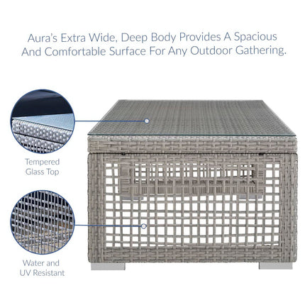 Modway EEI-2919 Aura Rattan Outdoor Patio Coffee Table Modway