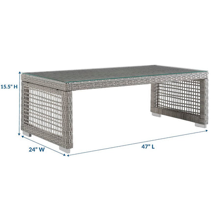 Modway EEI-2919 Aura Rattan Outdoor Patio Coffee Table Modway