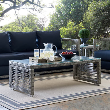 Modway EEI-2919 Aura Rattan Outdoor Patio Coffee Table Modway