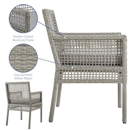 Modway EEI-2920 Aura Outdoor Patio Wicker Rattan Dining Armchair Modway