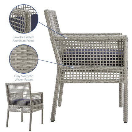 Modway EEI-2920 Aura Outdoor Patio Wicker Rattan Dining Armchair Modway