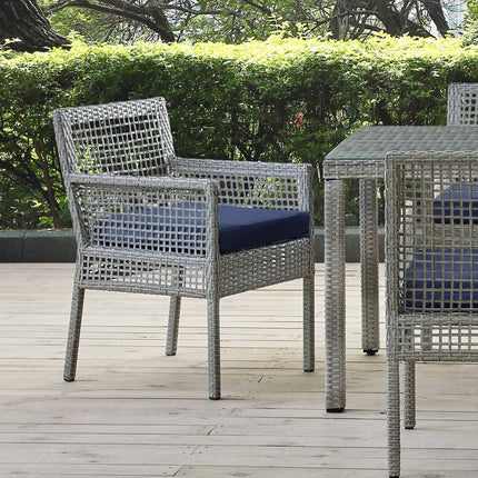Modway EEI-2920 Aura Outdoor Patio Wicker Rattan Dining Armchair Modway