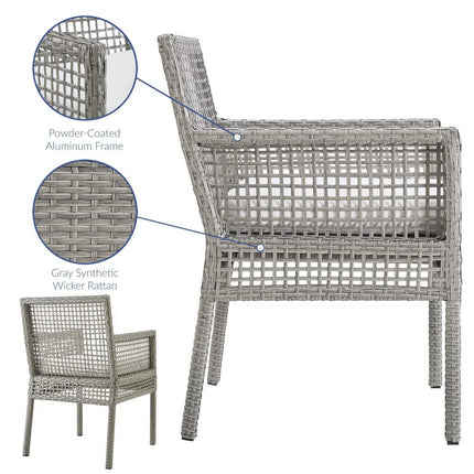 Modway EEI-3560 Aura 7 Piece Outdoor Patio Wicker Rattan Set Modway