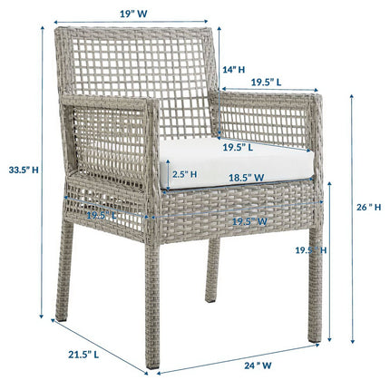Modway EEI-3560 Aura 7 Piece Outdoor Patio Wicker Rattan Set Modway
