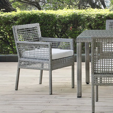 Modway EEI-2920 Aura Outdoor Patio Wicker Rattan Dining Armchair Modway