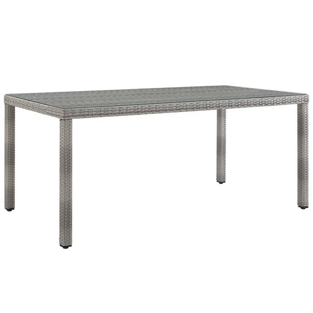 Modway EEI-2921 Aura 68" Outdoor Patio Wicker Rattan Dining Table Modway