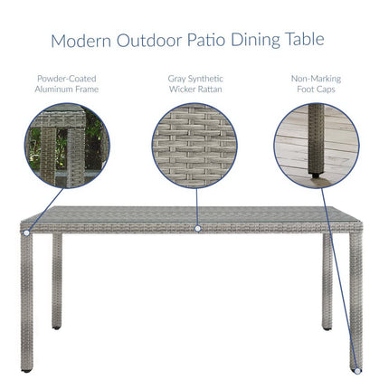 Modway EEI-3560 Aura 7 Piece Outdoor Patio Wicker Rattan Set Modway