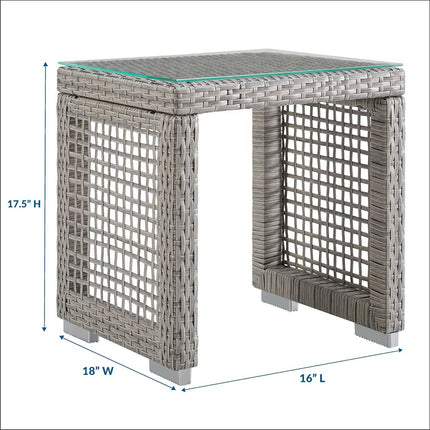 Modway EEI-2922 Aura Outdoor Patio Wicker Rattan Side Table Modway