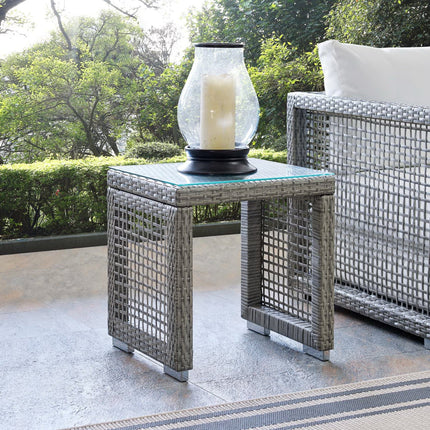 Modway EEI-2922 Aura Outdoor Patio Wicker Rattan Side Table Modway