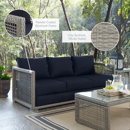 Modway EEI-2923 Aura Outdoor Patio Wicker Rattan Sofa Modway