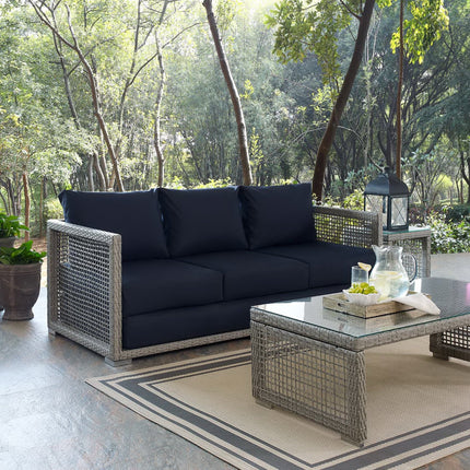 Modway EEI-2923 Aura Outdoor Patio Wicker Rattan Sofa Modway
