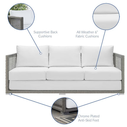 Modway EEI-2923 Aura Outdoor Patio Wicker Rattan Sofa Modway