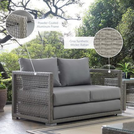 Modway EEI-2924 Aura Outdoor Patio Wicker Rattan Loveseat Modway