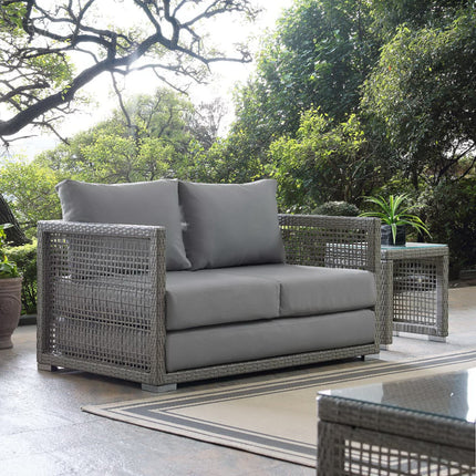 Modway EEI-2924 Aura Outdoor Patio Wicker Rattan Loveseat Modway