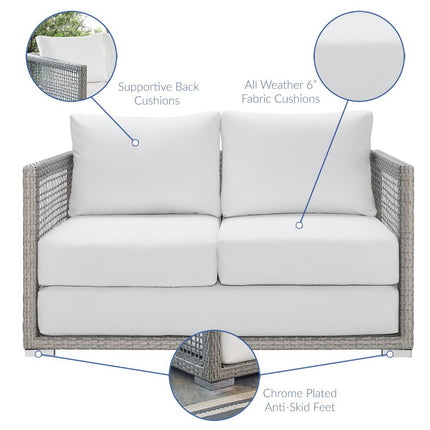Modway EEI-2924 Aura Outdoor Patio Wicker Rattan Loveseat Modway