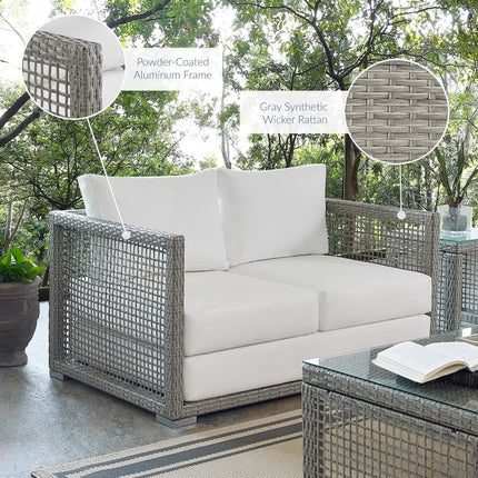 Modway EEI-2924 Aura Outdoor Patio Wicker Rattan Loveseat Modway