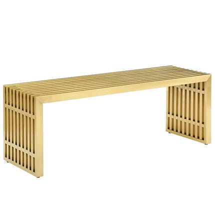 Modway EEI-3035 Gridiron Medium Stainless Steel Bench Modway