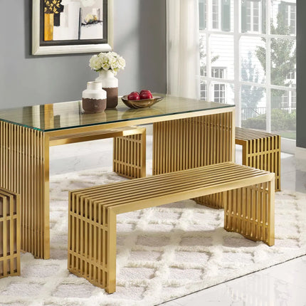 Modway EEI-3035 Gridiron Medium Stainless Steel Bench Modway