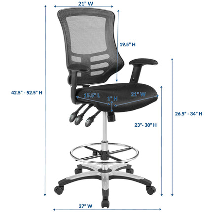 Modway EEI-3043 Calibrate Mesh Drafting Chair Modway