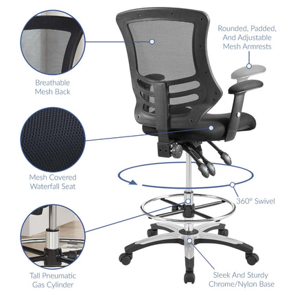 Modway EEI-3043 Calibrate Mesh Drafting Chair Modway