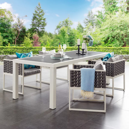 Modway EEI-3052 Stance 90.5" Outdoor Patio Aluminum Dining Table - Plaza Home Decor