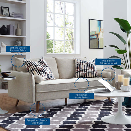 Modway EEI-3092 Revive Upholstered Fabric Sofa Modway
