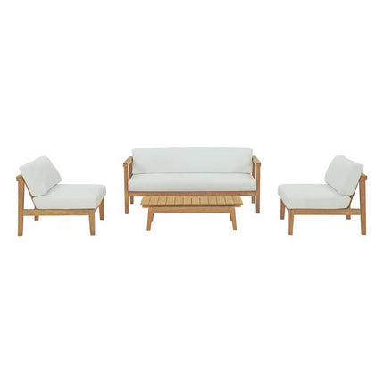Modway EEI-3107 Bayport 4 Piece Outdoor Patio Teak Set Modway