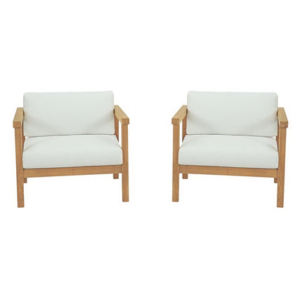 Modway EEI-3108 Bayport 2 Piece Outdoor Patio Teak Set Modway