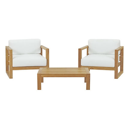 Modway EEI-3114 Upland 3 Piece Outdoor Patio Teak Set Modway