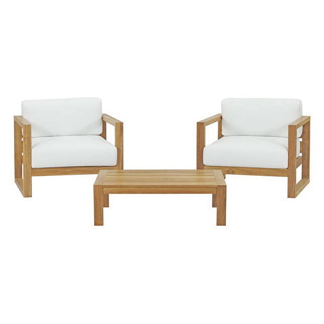 Modway EEI-3114 Upland 3 Piece Outdoor Patio Teak Set Modway