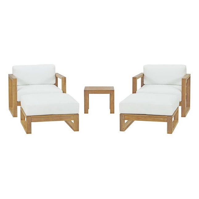 Modway EEI-3115 Upland 5 Piece Outdoor Patio Teak Set Modway