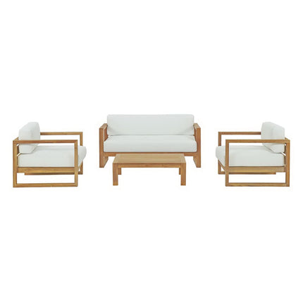 Modway EEI-3116 Upland 4 Piece Outdoor Patio Teak Set Modway