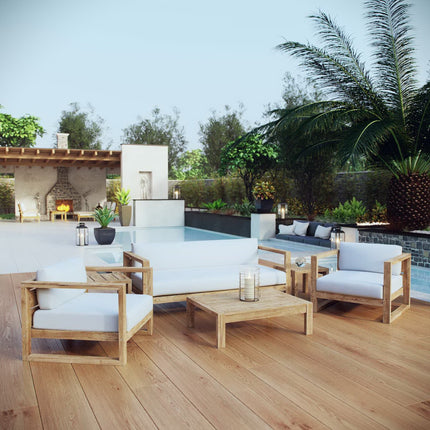 Modway EEI-3118 Upland 6 Piece Outdoor Patio Teak Set Modway