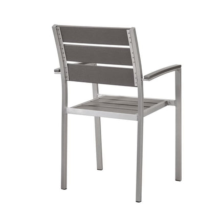 Modway EEI-3130 Shore Outdoor Patio Aluminum Dining Armchair Modway