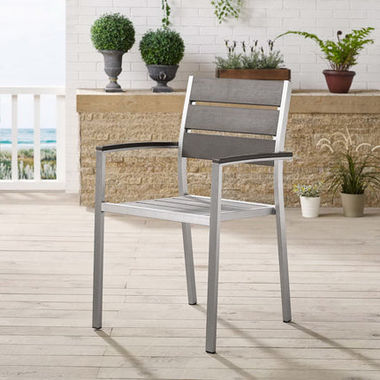 Modway EEI-3130 Shore Outdoor Patio Aluminum Dining Armchair Modway