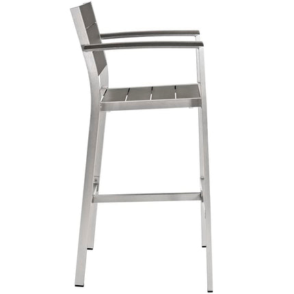 Modway EEI-3155 Shore Outdoor Patio Aluminum Bar Stool Set of 2 Modway