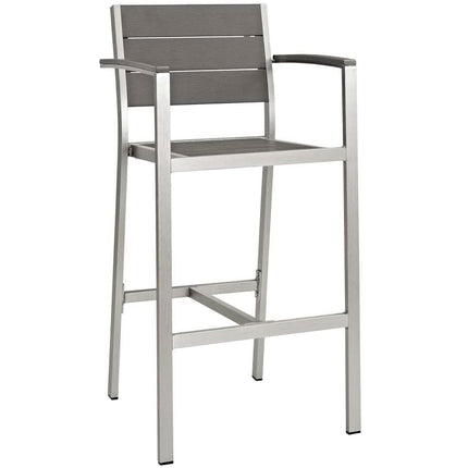Modway EEI-3157 Shore 3 Piece Outdoor Patio Aluminum Pub Set Modway