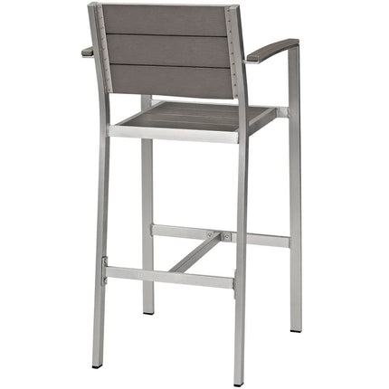 Modway EEI-3157 Shore 3 Piece Outdoor Patio Aluminum Pub Set Modway