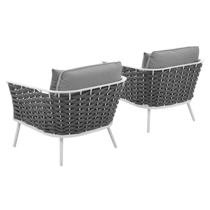 Modway EEI-3162 Stance Outdoor Patio Aluminum Armchair Set of 2 - Plaza Home Decor