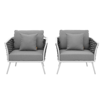 Modway EEI-3162 Stance Outdoor Patio Aluminum Armchair Set of 2 - Plaza Home Decor