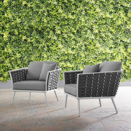 Modway EEI-3162 Stance Outdoor Patio Aluminum Armchair Set of 2 - Plaza Home Decor
