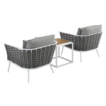 Modway EEI-3163 Stance 3 Piece Outdoor Patio Aluminum Sectional Sofa Set - Plaza Home Decor