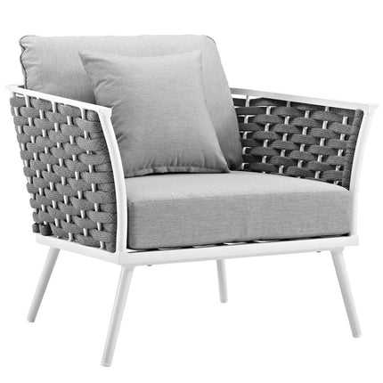 Modway EEI-3163 Stance 3 Piece Outdoor Patio Aluminum Sectional Sofa Set - Plaza Home Decor