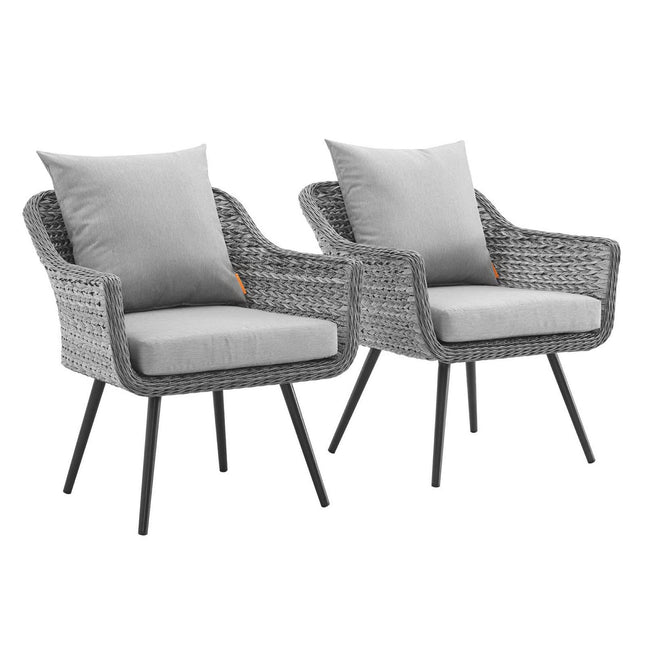 Modway EEI-3176 Endeavor Outdoor Patio Wicker Rattan Armchair Set of 2 Modway