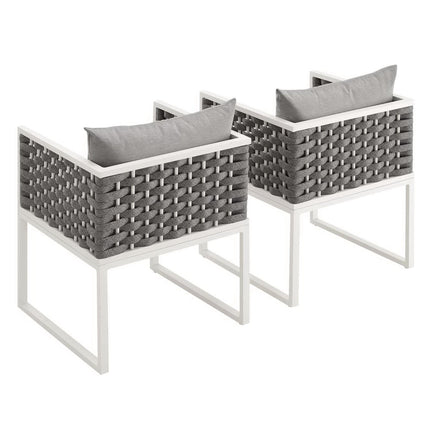 Modway EEI-3183 Stance Outdoor Patio Aluminum Dining Armchair Set of 2 - Plaza Home Decor