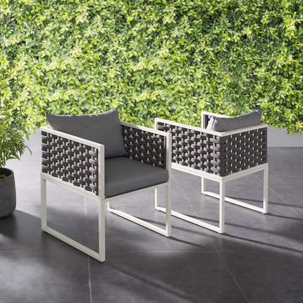 Modway EEI-3183 Stance Outdoor Patio Aluminum Dining Armchair Set of 2 - Plaza Home Decor