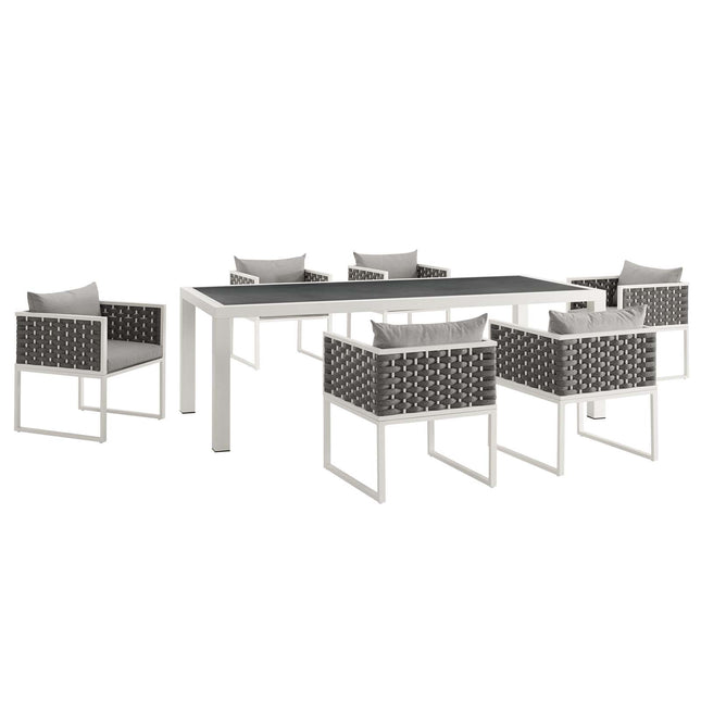Modway EEI-3185 Stance 7 Piece Outdoor Patio Aluminum Dining Set - Plaza Home Decor