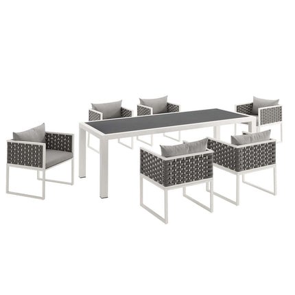 Modway EEI-3185 Stance 7 Piece Outdoor Patio Aluminum Dining Set - Plaza Home Decor