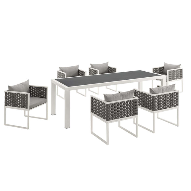 Modway EEI-3185 Stance 7 Piece Outdoor Patio Aluminum Dining Set - Plaza Home Decor