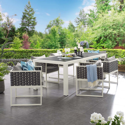 Modway EEI-3185 Stance 7 Piece Outdoor Patio Aluminum Dining Set - Plaza Home Decor